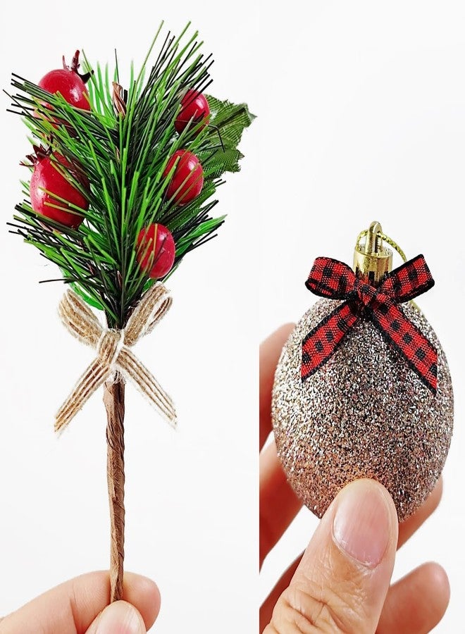 ROYHOO 150PCS 1.77 x 1.58” Christmas Mini Plaid Bows Burlap Bows Christmas Buffalo Plaid Bows Gingham Ribbon Bows Ornament for Christmas Tree Crafts Home Decoration DIY Making (Multiple Colors) - Image 5